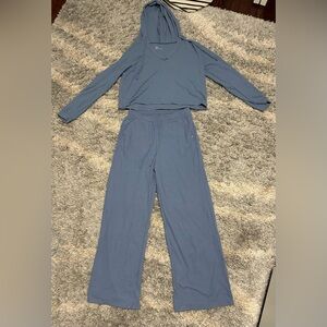 Gilly Hicks/Hollister Blue Waffle Knit Lounge Set